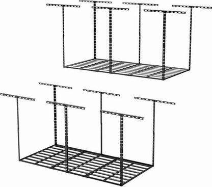 3x6 Garage Storage Overhead Rack Organization (Hammertone Black / 3*6 FT - 2 Pcs)
