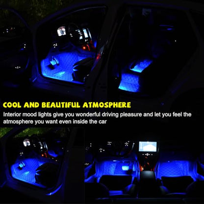Car LED Strip Light (Blue / 48 LED, Cigarette Adapter)