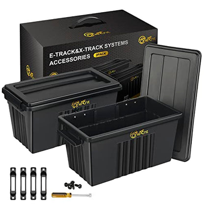 2-Pack E-Track Basket Storage Bins, 14.5 Inche Long, 200 lbs Capacity