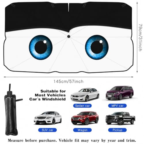Car Windshield Sun Shade Umbrella (Classic Black)