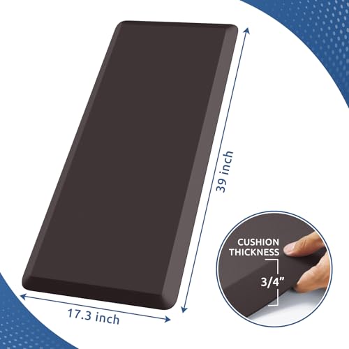 0.8" Thick Kitchen Mat Cushioned Anti Fatigue Rug Comfort Floor Mats (Chocolate / 39"L x 17.3"W x 0.8"Th)
