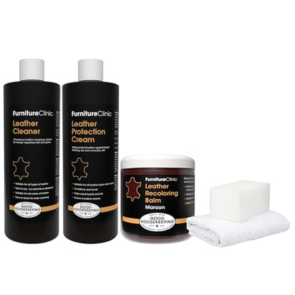 Leather Complete Restoration Kit (Maroon / Complete Kit)