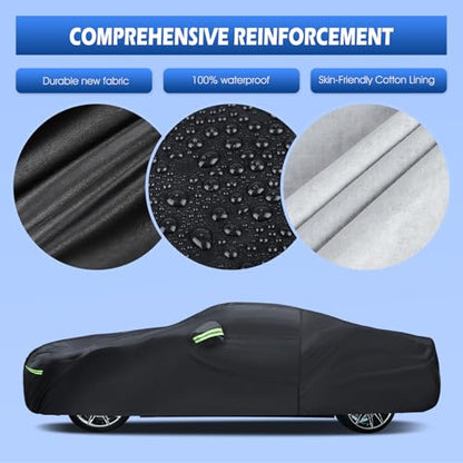 Car Cover Multi (Black / Custom Fit for Toyota Camry Honda Accord)