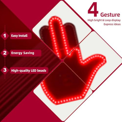 Middle Finger Car Light (B)