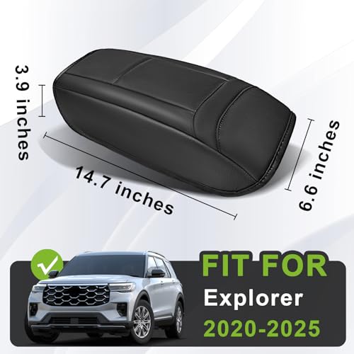 Armrest Cover for Ford Explorer 2020 (28) 20-26 |Explorer| Black, Regular)