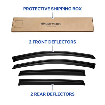 Window Visors Rain Guards for 2013 (2013-2019 Ford Escape)