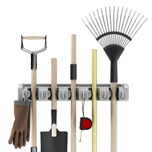 Wall Organizer with Adjustable Slots and Hooks (ONE PACK)