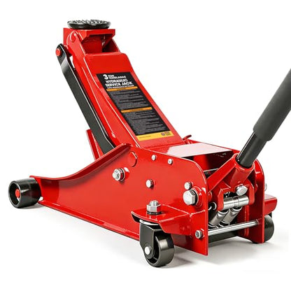 3 Ton Floor Jack (3 Ton Dual Pump / Red)