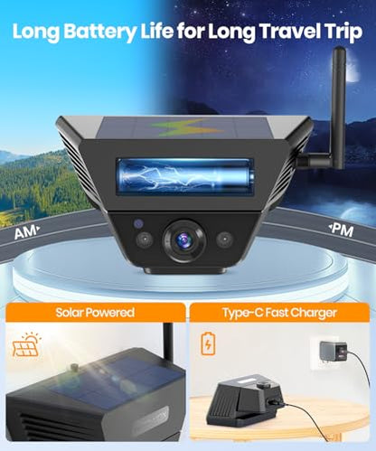 AUTO VOX Wireless Backup Camera Solar Magnetic (7.2" Single Cam)