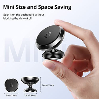 Magnetic Car Phone Holder for Dashboard (Black)