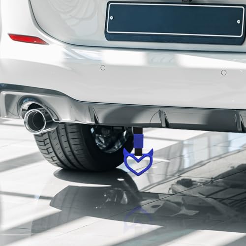 2 Pcs Devil Heart Shaped Car Handle Strap (Blue)