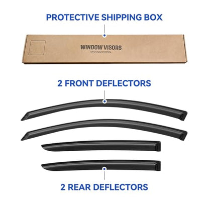 Window Visors Rain Guards for 2012 (2012-2019 Nissan Versa Sedan)