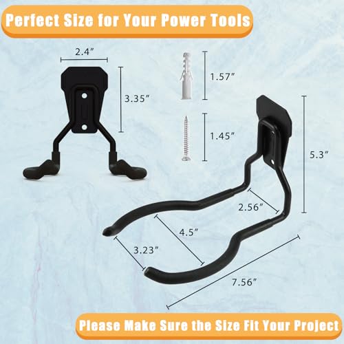 Garden Power Tool Hanger (Black-2 P)