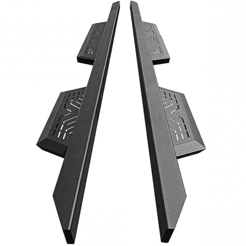 6" Rustproof Running Boards Side Steps Compatible with 2018 (Black Square Tube / 18-26 Wrangler JL 4 Doors)