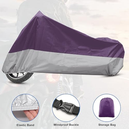 Motorcycle Cover for Harley Davidson for Honda 104.33" XXL (Purple / XXL)
