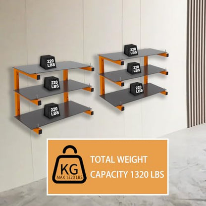 4 Pack Wall Mounted Lumber Rack (C– 4 Pack, 6 Level)
