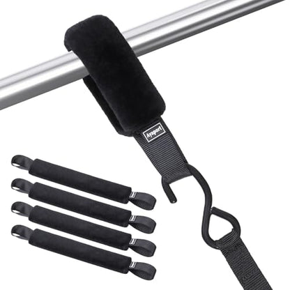 Soft Loop Tie Down Straps for Protecting Motorcycle (Black / 1"x15"-4pcs)