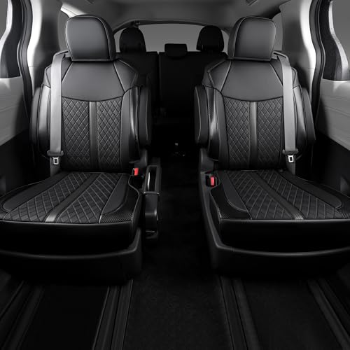 Custom Sienna Seat Covers for 2021 (Black Luxe / 7-seat)