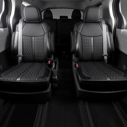 Custom Sienna Seat Covers for 2021 (Black Luxe / 7-seat)