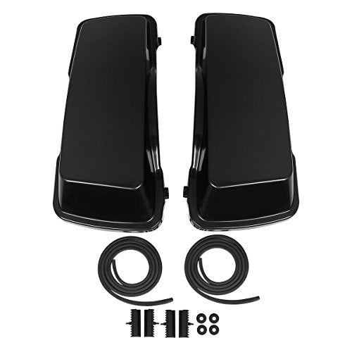 Motorcycle 5" Stretched Saddlebags Fit For Harley Touring 1993 (Unpainted Black / 5" Extended)