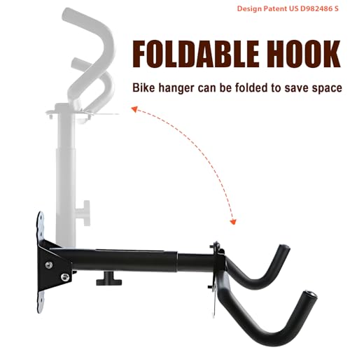 Bike Wall Mount Hanger (Black 1Pack)
