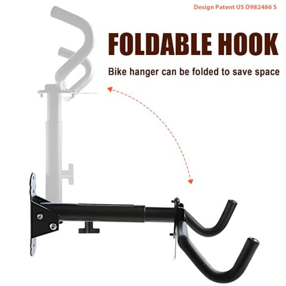 Bike Wall Mount Hanger (Black 1Pack)