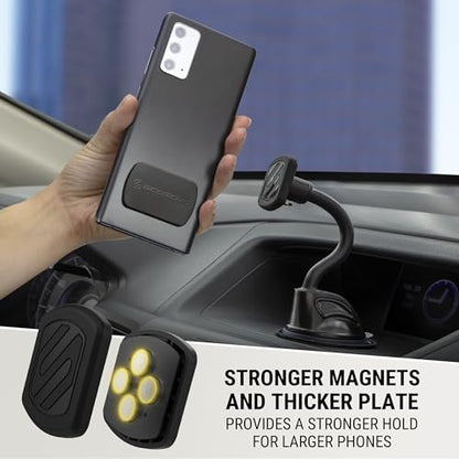 MXWDL Magnetic Cell Phone Holders for Your Car Dash (Extra Strength - Flex Window / Dash / 2 Pack)