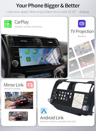 Android 13 Car Stereo for Toyota 4Runner 2010 (Black)