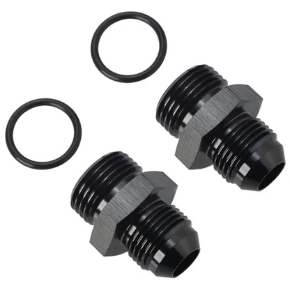 8AN Male Flare to 10AN ORB O (8AN to 10AN ORB / Black - 2PCS)