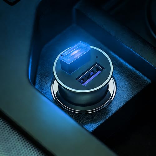 4PCS Mini USB LED Car Light (Ice Blue)