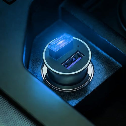 4PCS Mini USB LED Car Light (Ice Blue)