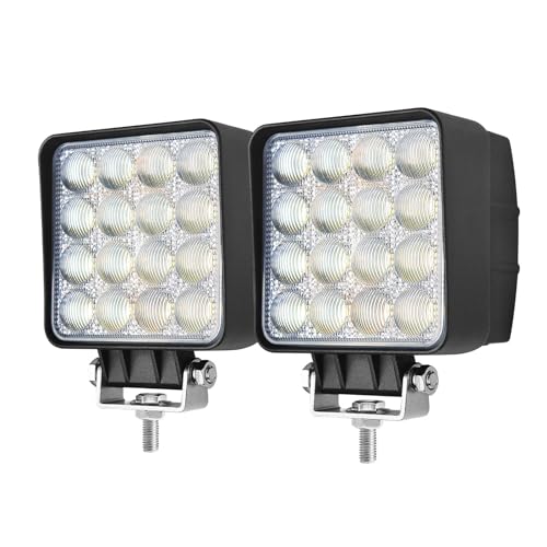 2 PACK 48W 4x4 LED Work Ultra Flood Lights