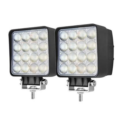 2 PACK 48W 4x4 LED Work Ultra Flood Lights