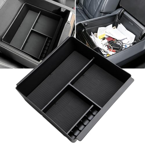 Car Center Console Organizer Tray Compatible for 2022 2023 2024 2025 2026 Grand Wagoneer L Accessories for Grand Wagoneer 2022 2023 2024 2025 2026 Armrest Storage Box Organizer