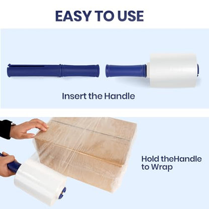ADHES Mini Hand Stretch Wrap Film (5IN X 1000FT X 12PACK / Regular)