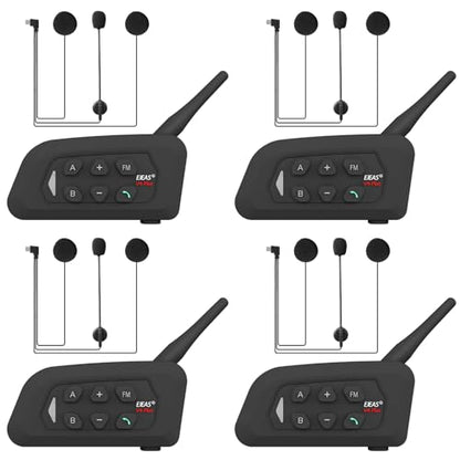 V4 Plus Motorcycle Bluetooth Helmet Intercom Headset (V4Plus 4Pack)