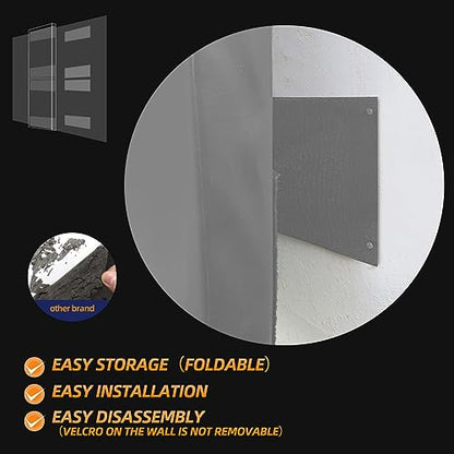 4 Pack Wall Protection Pads 2" Thick Foam Wall Padding (60" x 20" x 2" / 4 PACK / LIGHT GREY)