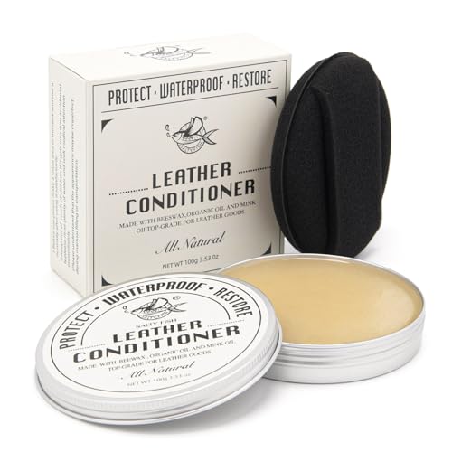 All Natural Leather Conditioner and Cleaner (3.53 Oz with Sponge)