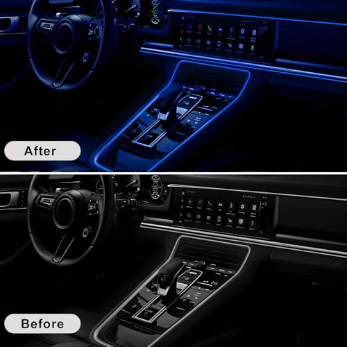 EL Wire Interior Car LED Strip Lights (Blue)