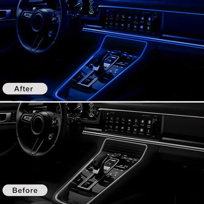 EL Wire Interior Car LED Strip Lights (Blue)