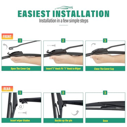 Windshield Wiper Blades Replacement for Dodge Journey 2009 (24" 19" 12")