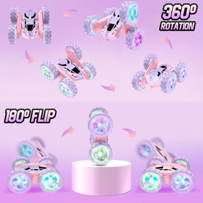 Remote Control Car (Pink&purple / Glow (Headlights & Wheel Lights))