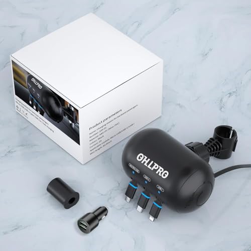 Multi Car Retractable Backseat 3 in 1 Car Charging Station Box Compatible with All Phones (Car Adapter | 3-IN-1 Charging Station)
