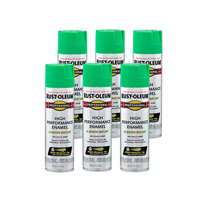Professional High Performance Gloss Safety Green Spray Paint (Gloss Safety Green / 15 Ounce (Pack of 6))