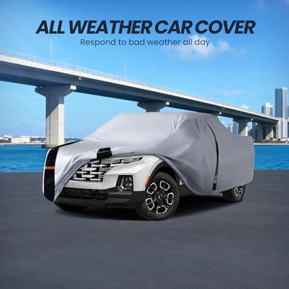 Multi Layer Hyundai Santa Cruz Truck Cover (W.Fit Santa Cruz(2021-2026) Crew Cab SB / White Truck Cover)