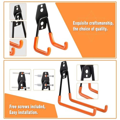 Steel Garage Storage Hooks (32pcs - Orange)