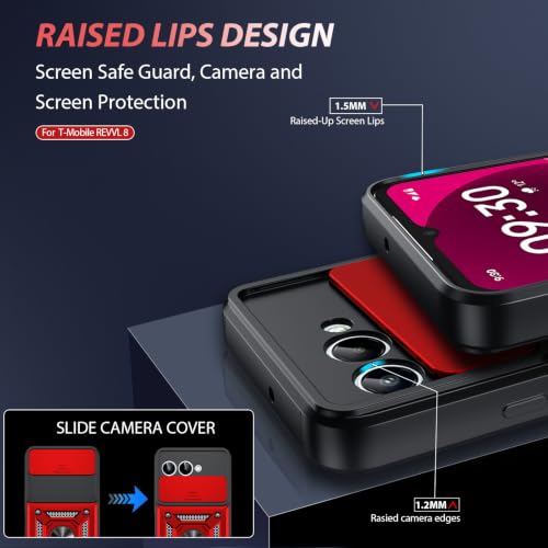 for T Mobile Revvl 8 Case (T-Mobile Revvl 8 (6.5") / Red)