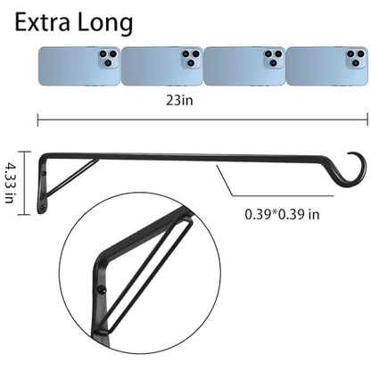 2 Pack Extra Long 23 Inch Heavy (Black / 23in-2-Black)