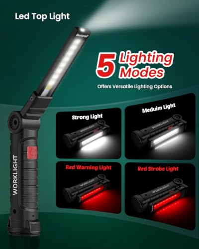 2 Pack Rechargeable Work Light (2 Pack / Black)