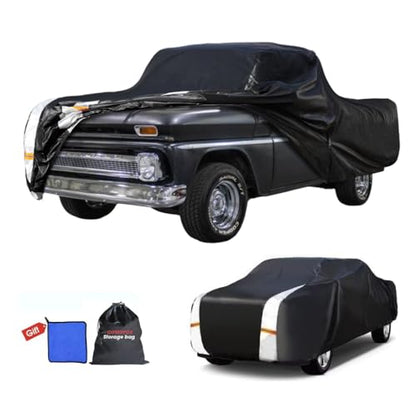 C10 Truck Cover Custom Fit 1960 (B.Fit Chevy C10(1960-2002) Cab SB / Black Truck Cover)